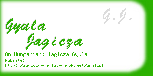 gyula jagicza business card